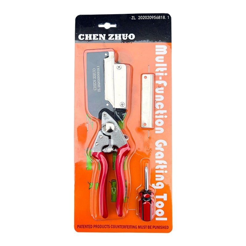 Multi-Functional Grafting Tool – 2-in-1 Pruner & Grafting Knife for Fruit Trees, with Replaceable Blades