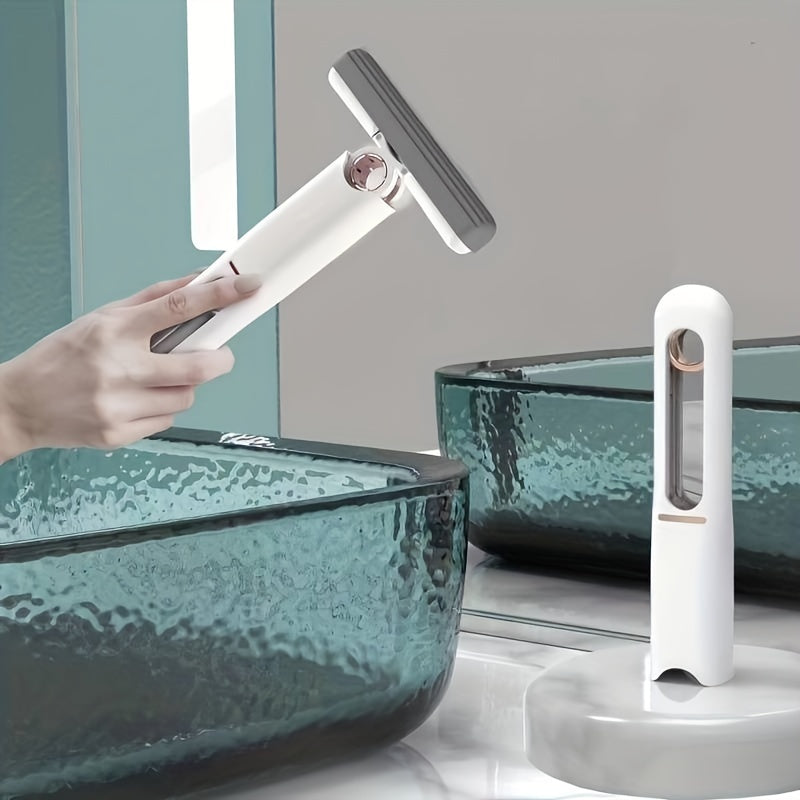 Self-Squeeze Portable Mini Mop – Hand-Free 2-in-1 Wet Dry Cleaning Tool