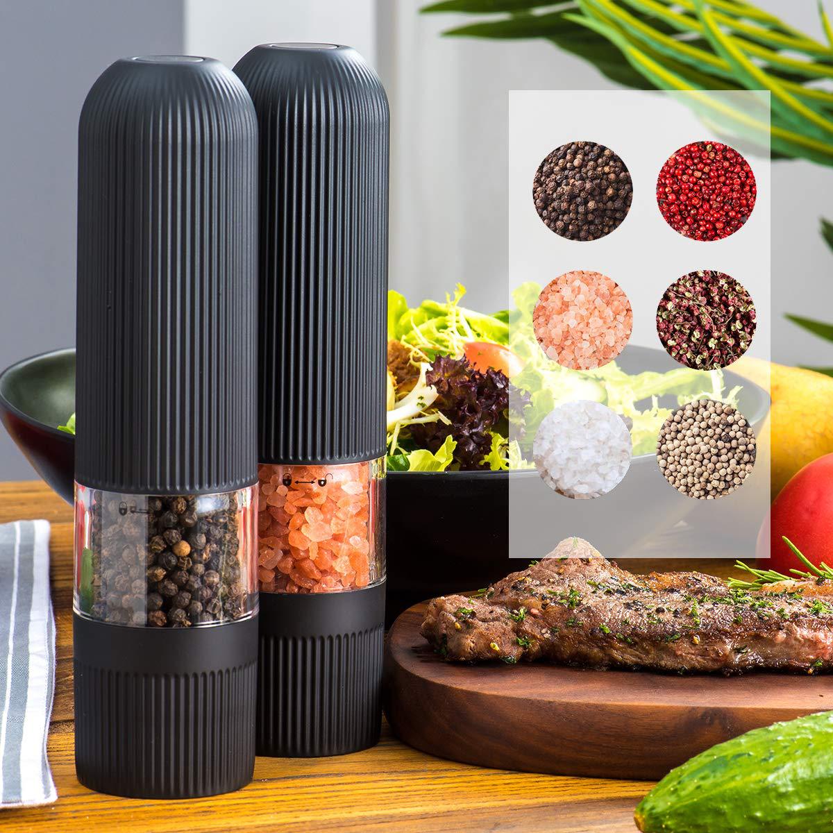 Electric Pepper Grinder – Automatic Stainless Steel Salt Mill with Adjustable Coarseness