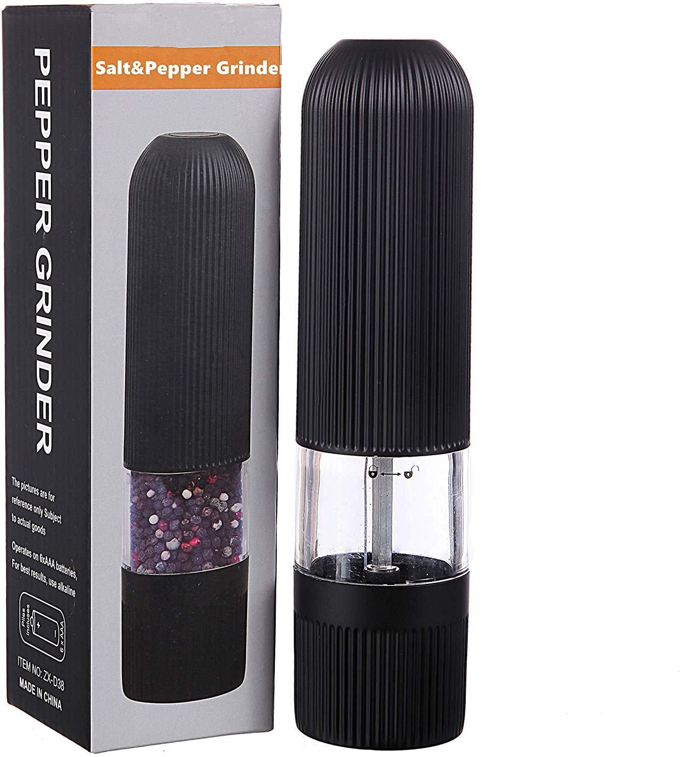 Electric Pepper Grinder – Automatic Stainless Steel Salt Mill with Adjustable Coarseness