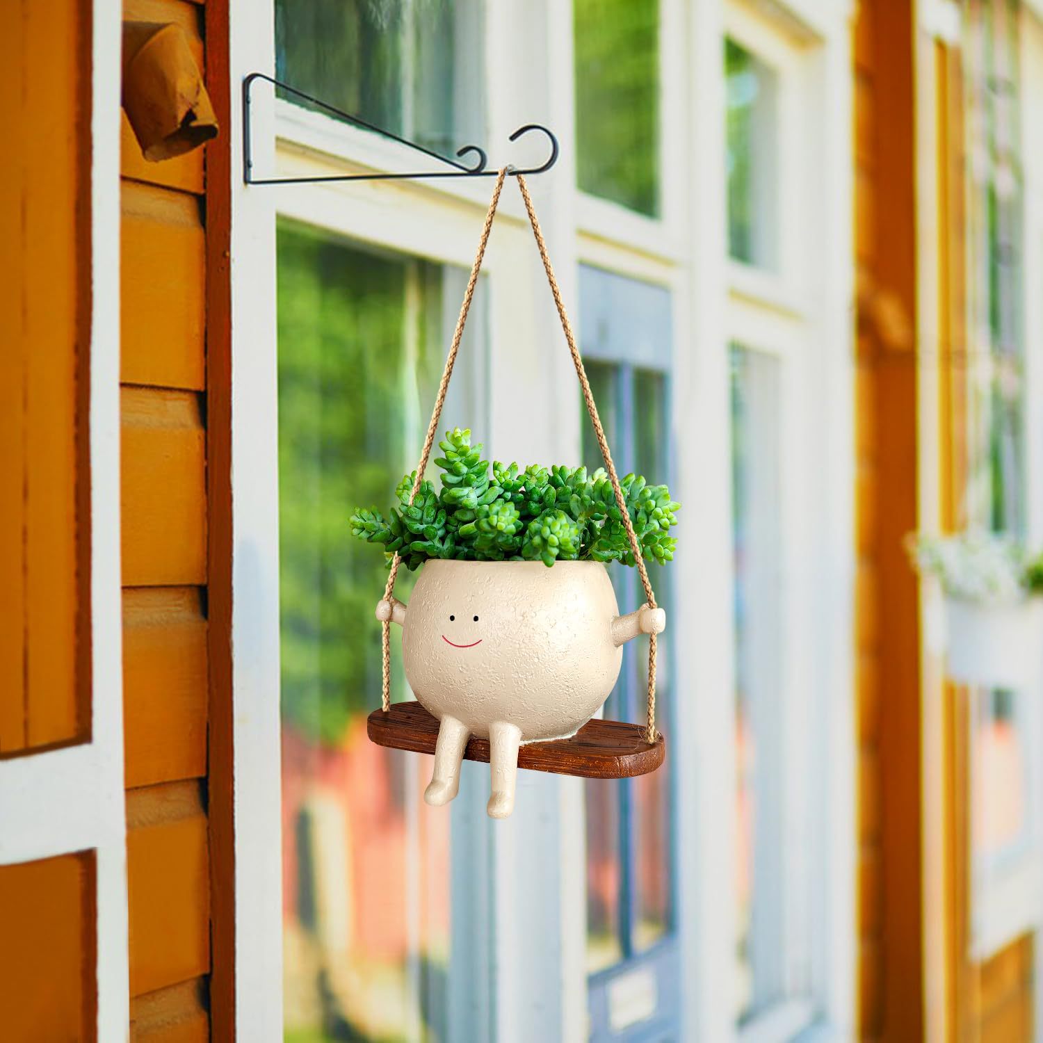 Swing Face Hanging Planter – Cute Succulent Flower Pot