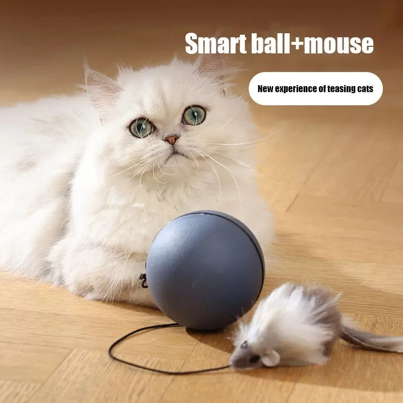 Automatic Rolling Cat Toy – Interactive Electric Moving Ball with Motion Sensor, USB Rechargeable
