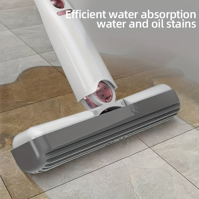 Self-Squeeze Portable Mini Mop – Hand-Free 2-in-1 Wet Dry Cleaning Tool