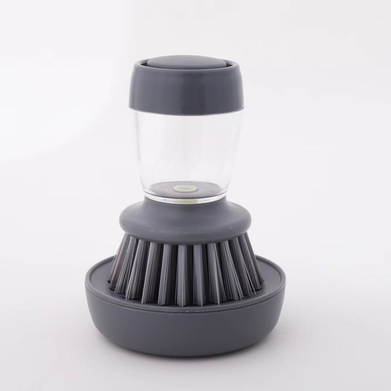 Press & Clean Dish Brush – Liquid Dispensing Scrubber for Kitchen & Bath