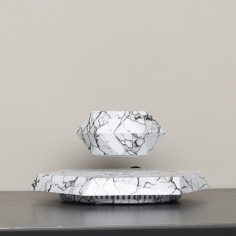 Magnetic Levitating Plant Pot – Marble Floating Planter with LED