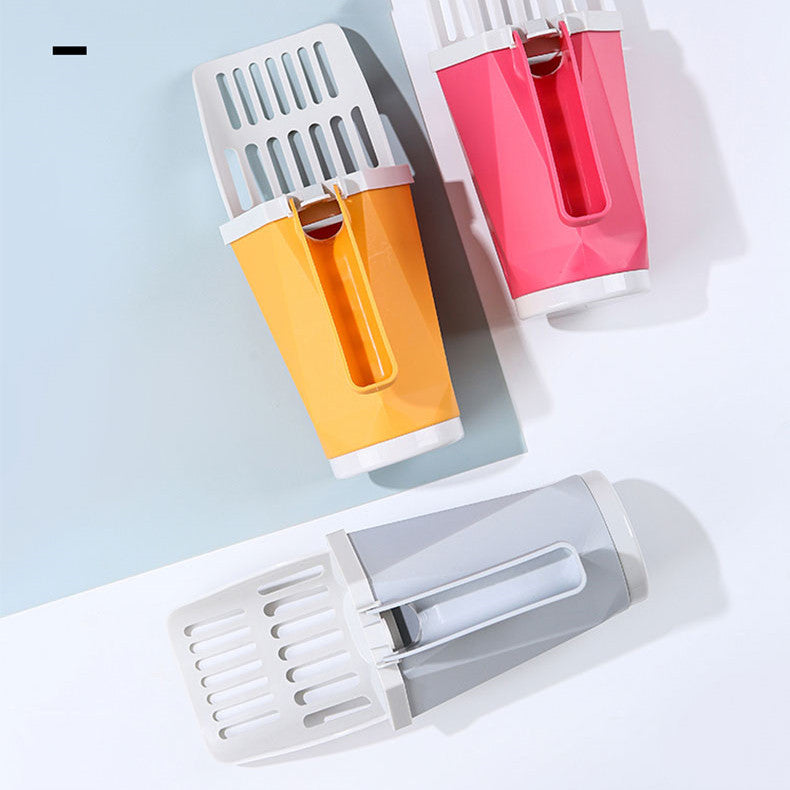 Portable Pets Litter Scoop with Built-In Trash Can & Bags
