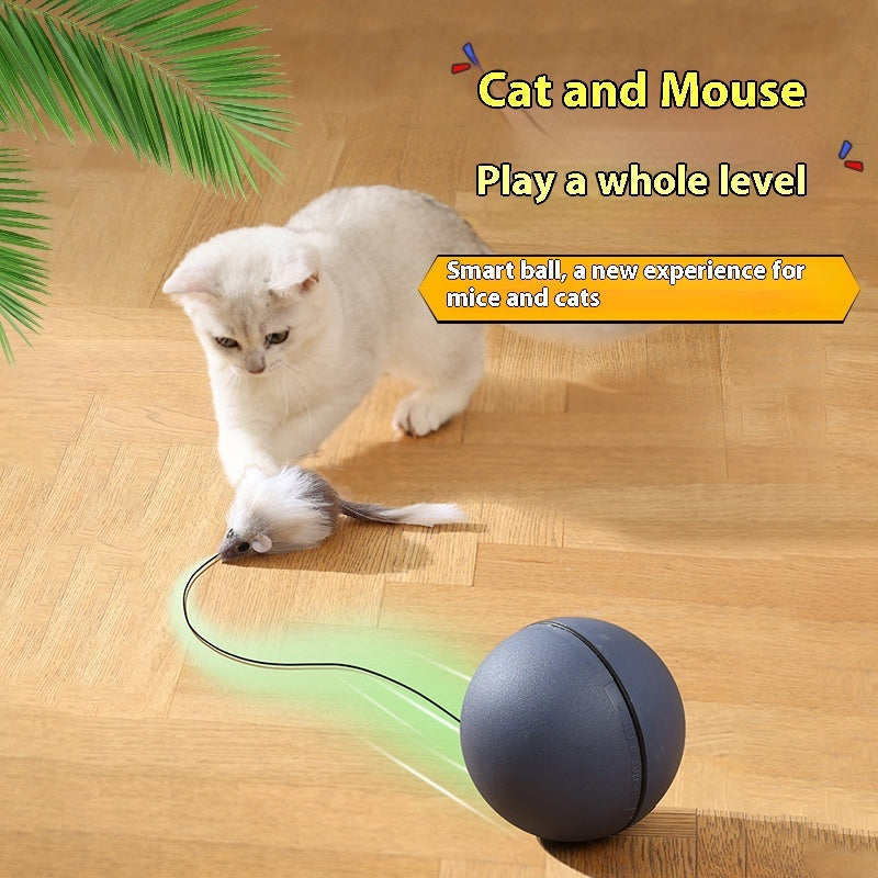 Automatic Rolling Cat Toy – Interactive Electric Moving Ball with Motion Sensor, USB Rechargeable