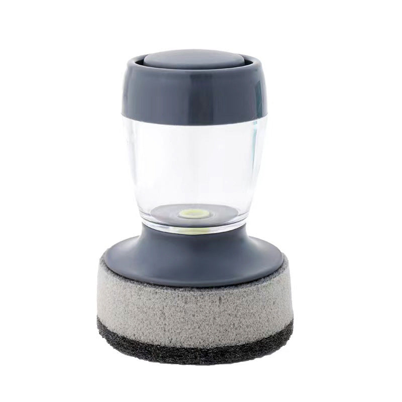 Press & Clean Dish Brush – Liquid Dispensing Scrubber for Kitchen & Bath