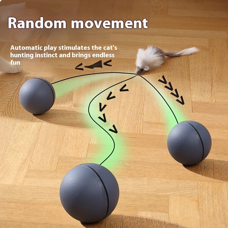 Automatic Rolling Cat Toy – Interactive Electric Moving Ball with Motion Sensor, USB Rechargeable