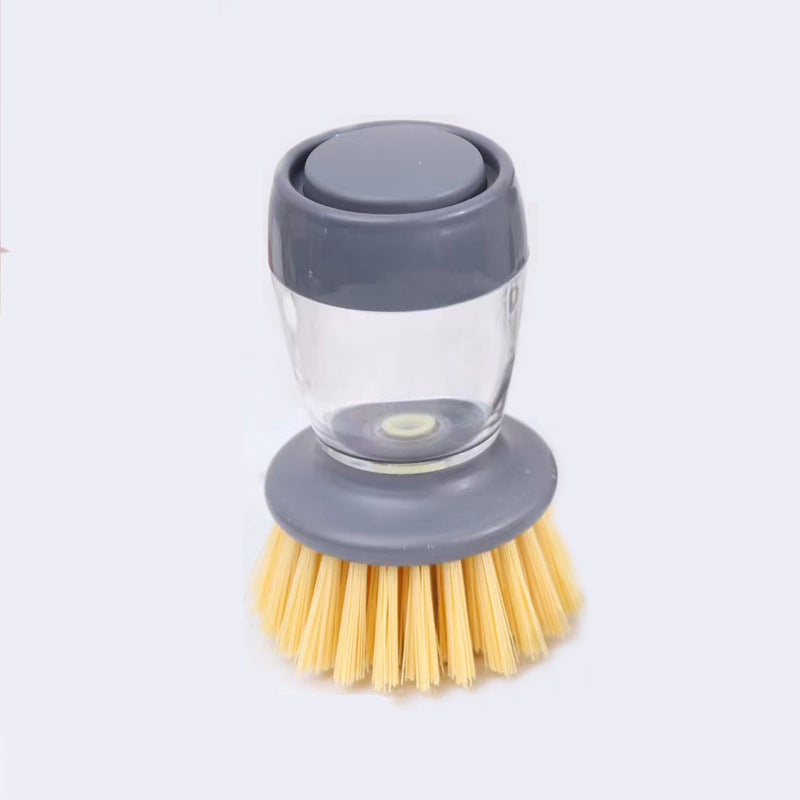 Press & Clean Dish Brush – Liquid Dispensing Scrubber for Kitchen & Bath