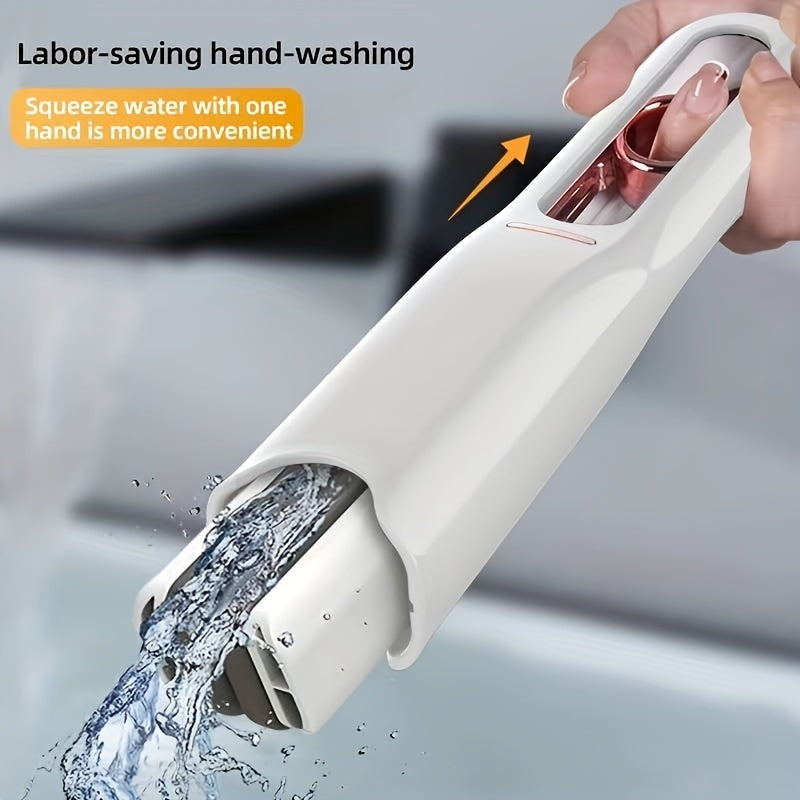 Self-Squeeze Portable Mini Mop – Hand-Free 2-in-1 Wet Dry Cleaning Tool