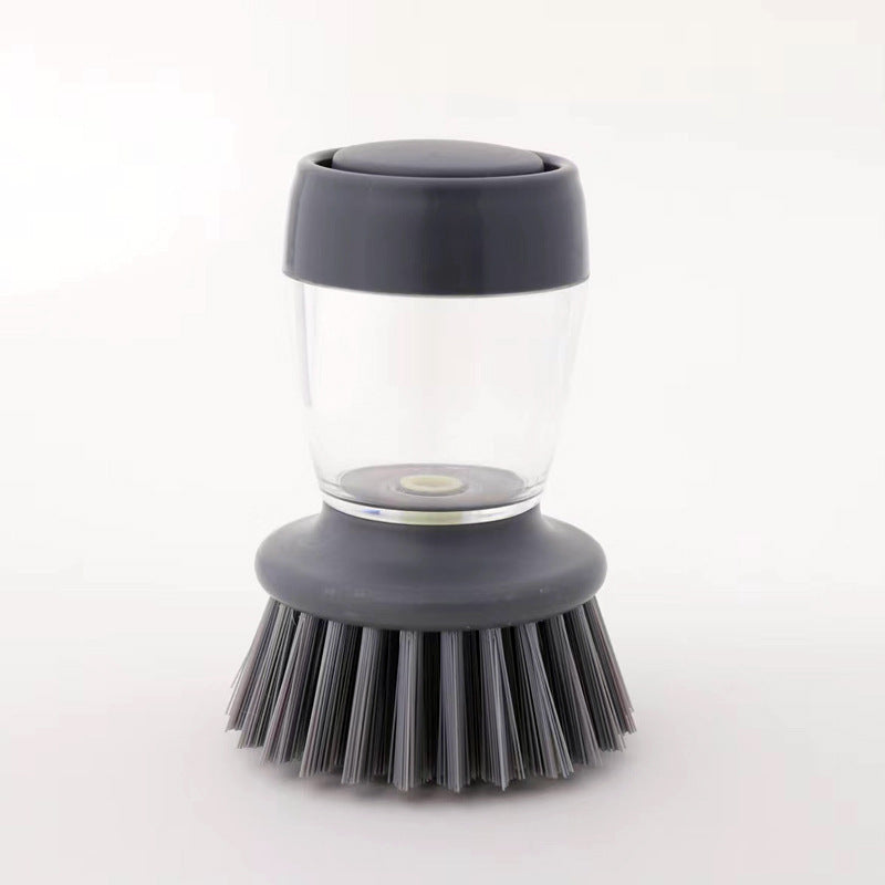 Press & Clean Dish Brush – Liquid Dispensing Scrubber for Kitchen & Bath